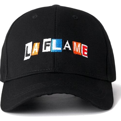 New Cotton Cap LA FLAME Dad Hat High Quality Travis Scotts Embroidery Baseball Caps High Quality Black Snapback Hat