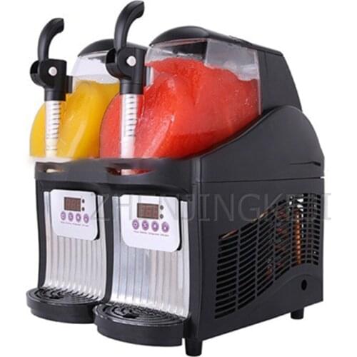 Mini Home Double Cylinder Snow Melting Machine 220V/110V Fruit Juice Smoothie Dessert Shop Commercial Cold Drink Machine 300W