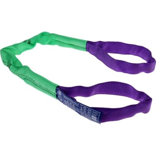 2 "X 3.3" Heavy Duty Polyester Sling Tow Recovery Strap 4400 Lbs Double Layer