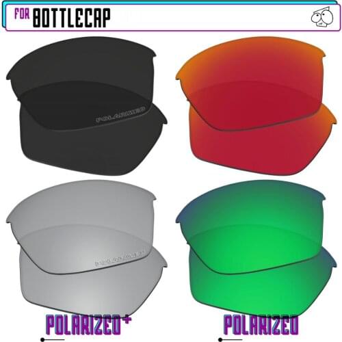 EZReplace Polarized Replacement Lenses for - Oakley Bottlecap Sunglasses - BkSrP Plus-RedGreenP