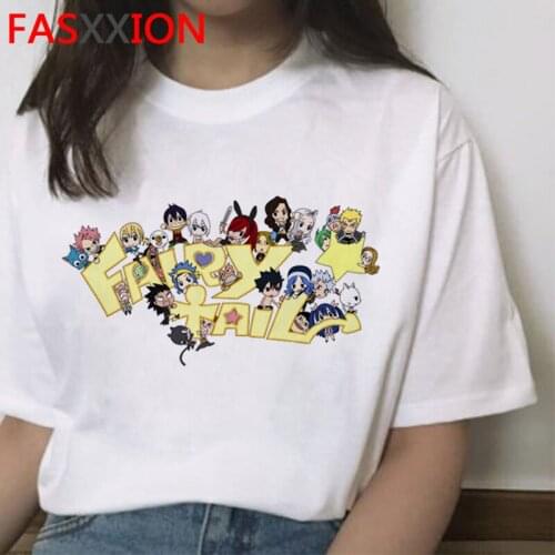 Fairy Tail t-shirt men white t shirt grunge ulzzang casual harajuku kawaii t shirt top tees streetwear kawaii