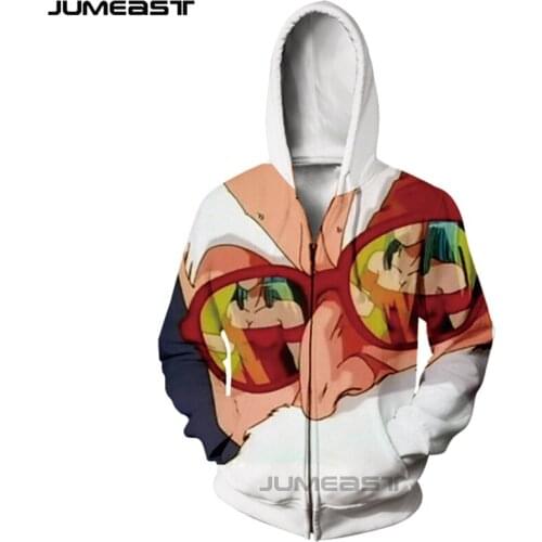 Jumeast Brand Men Women 3D Printed Cartoon Anime Long Sleeve Jacket Sport Pullover Fashion Spring Zipper Hoodies