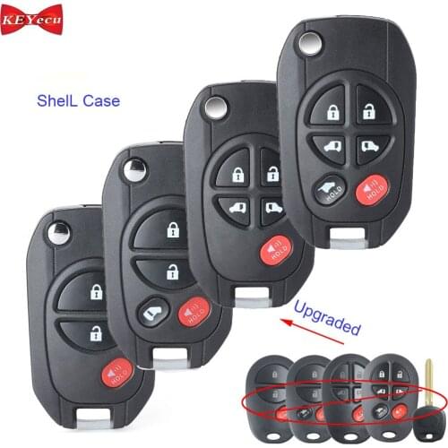 KEYECU for Toyota Highlander Sequoia Sienna Tacoma Upgraded Modified Remote Key Shell Case Fob for GQ43VT20T