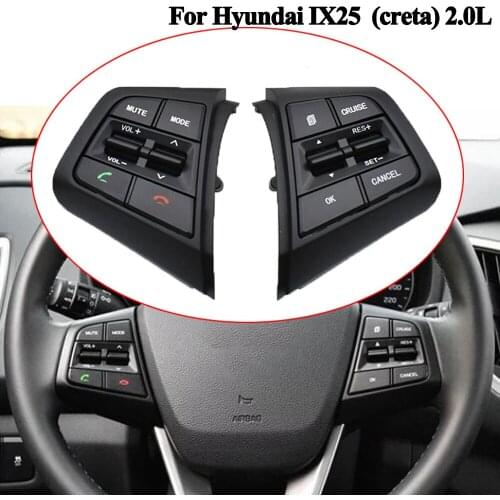 For H yundai CRETA 2.0L IX25 Steering Wheel Buttons Cruise Control Bluetooth Switches Remote Volume Button Car Accessories