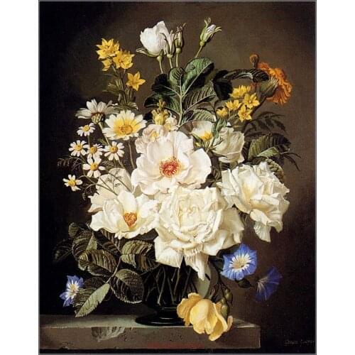 Needlework for embroidery by Ankicoleman DIY DMC High Quality - Counted Cross Stitch Kit set Oil painting - Flowerpiece