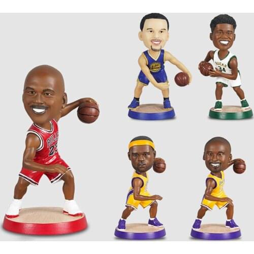 New Large 18CM Basketball Star Model Figure Doll Car Shaking Head Ornaments Boy Adult Toys Student Fans Decor Xmas Birthday Gift