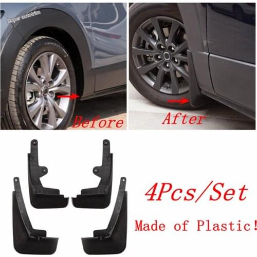 Lapetus Front & Rear Mud Guard Mudguards Splash Flaps Protection Cover Kit Fit For Mazda CX-30 2020 Accessories Exterior Plastic