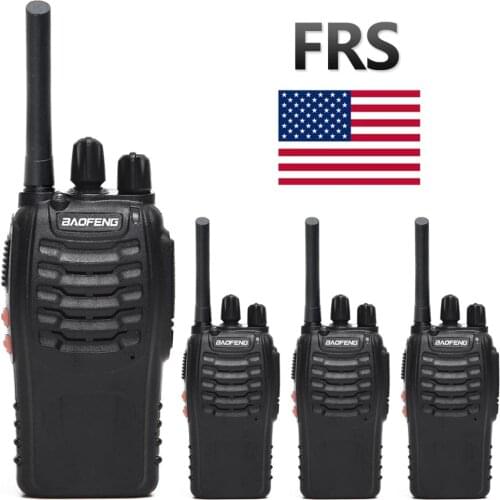 4pcs BAOFENG BF-88A FRS Rechargeable Walkie Talkie (Upgrade Version BF-888S) Two Way Radio VOX LED Flashlight