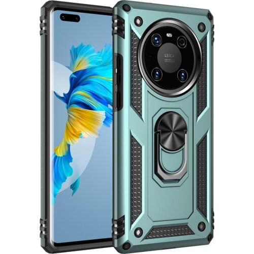 Rugged Armor Shockproof Magnetic Ring Stand Holder Case For Huawei Mate 40 Pro Plus TPU Bumper Back Cover For Mate 40 Pro Fundas