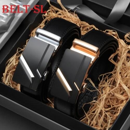 Brand Genuine Leather Belt Man Mens Belt Cow Man Designer Belts Fashion Automatic Buckle Belts For Men Leather Designer