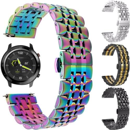Band for TicWatch 2 3 GTX S2 E2 Watchband Bracelet for TicWatch Pro 3 Metal Wrist Bands Stainless Steel Wrist Strap 20mm 22mm