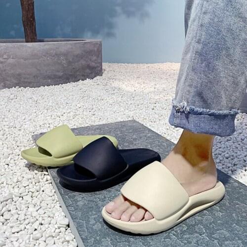 Hot Summer Men Slides Lightweight Cool Beach Slippers Slide Bone Fish Mouth Flip Flops Sandals Soft EVA Sneakers 39-48 Big Size