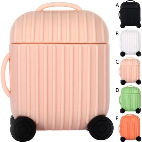 Silicone Charging Cas pink Print Protective Cover Case for Apple AirPods 1/2 Case for airpods Anti-lost Accessories Fundas