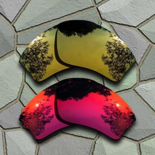 Yellow Golden&Violet Red Sunglasses Polarized Replacement Lenses for Oakley Half Jacket XLJ