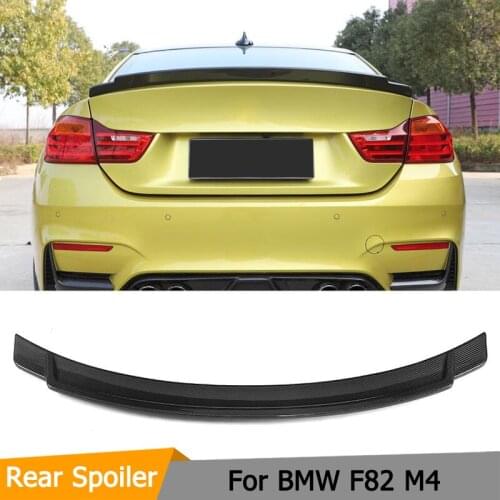 Rear Trunk Wing Spoiler For BMW 4 Series F82 M4 Coupe 2 Door 2014 - 2019 Carbon Fiber Rear Trunk Boot Lip Wing Spoiler