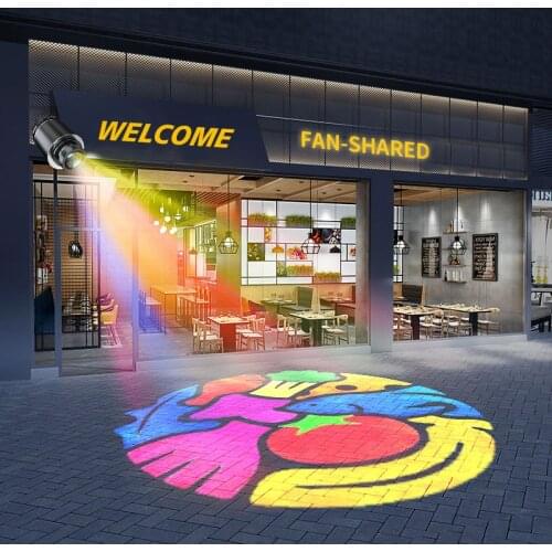 Led outdoor advertising projectors gobo light custom image projectors Gobo Rotators for shopping mall, commercial store