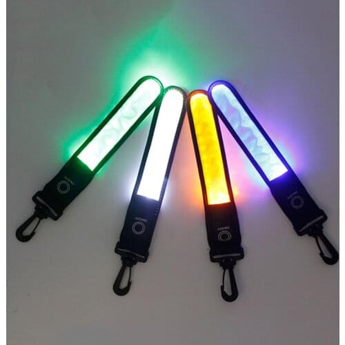 LED Light Reflective Belt Strap for Outdoor Running Cycling Trekking Sports Night Safety Luminous Lighting Pendant Decor