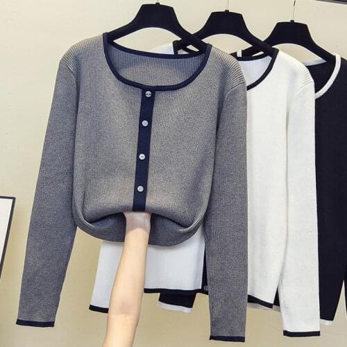 Women Winter Sweater and Pullovers Oneck button Vintage Knitwear Long Sleeve Oversized Pull Jumpers Winter Outwear Sweater