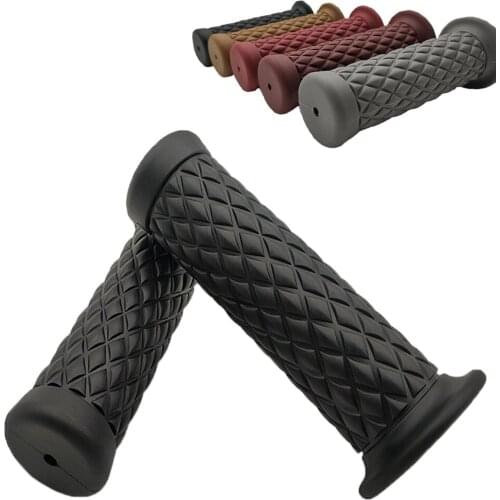 Universal 7/8'' vintage rubber motorcycle grip parts for cafe racer moto handlebar For Ducati MONSTER M750 SS750 SS800 SS900