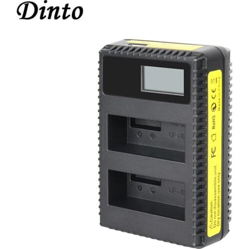 Dinto 1pc LP-E8 LPE8 Camera Battery Charger LCD Screen LP E8 Charger for Canon EOS 550DRebel T2i 600D