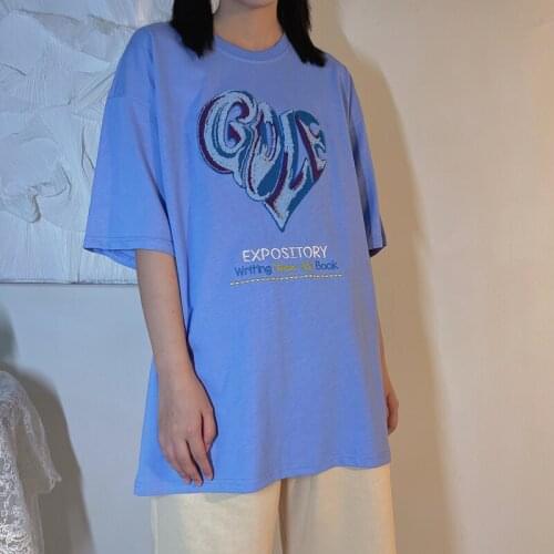 Three dimensional love short sleeve T-shirt of Salt Department ancient works for female summer new Korean loose student top tees