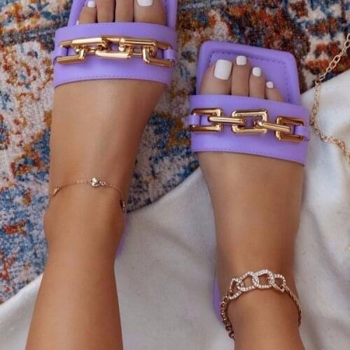 2021 Summer New Fashion Womens Shoes Flat Sandals Slippers Solid Color Women Outdoor Beach Slippers Shoes Woman Large Size