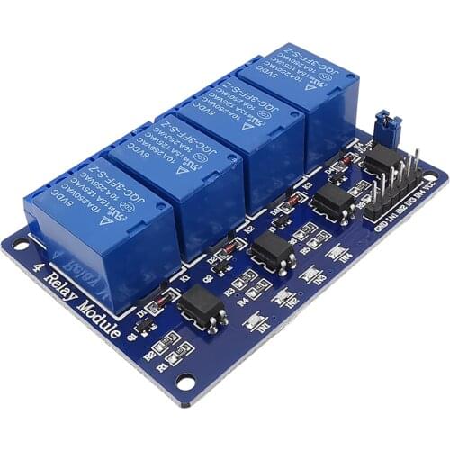 1Piece 4 Channel Relay Module 5V 4 Way Relay Control Board with Optocoupler Relay Output 4 Way Relay Module for Arduino
