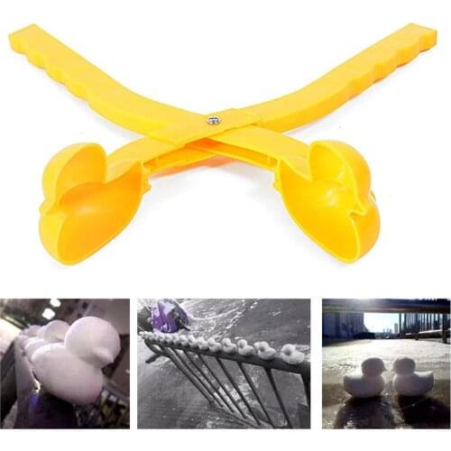 Duck Shaped Snowball Maker Clip Children Plastic Winter Snow Sand Mold Tool for Snowball Fight Outdoor Fun Sports Toys 1pc