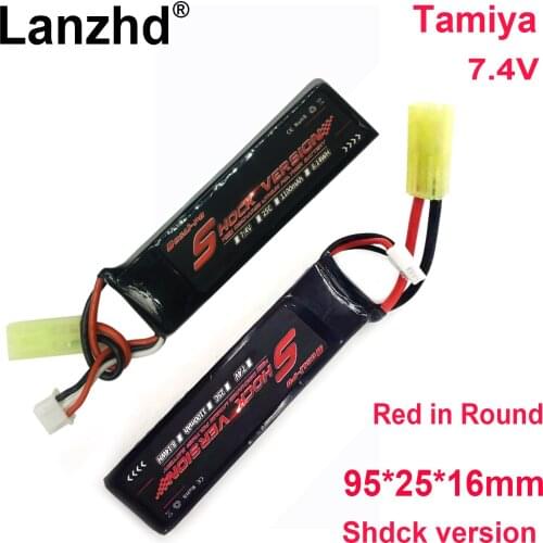10PCS Shdck version 7.4V 1100mAh Lipo Battery Tamiya for Water Gun Mini Airsoft BB Air Pistol Electric Toys Guns Parts battery