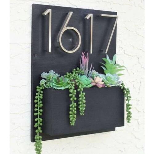 12cm Silver House Number Sign #0-9 Alphabet Letters 5 inch. Dash Slash Signage Home Door Numbers Outdoor Address Numeros Puerta