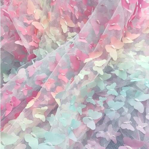 3D gradient butterfly fabric DIY costume dress headwear accessories