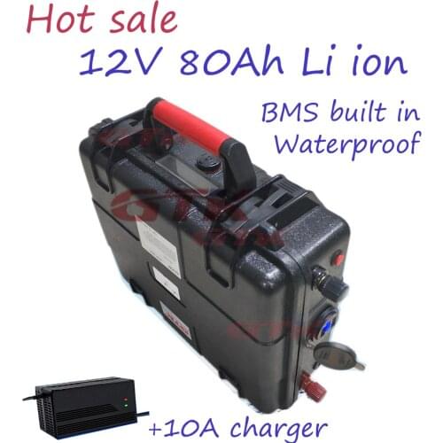 12V 80ah rechargeable battery large-capacity 80ah battery pack terminal used for engine and inverter to send 10A charger