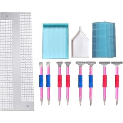 Diamond Painting Tool Diamond Painting Ruler Square Mesh Ruler with Drill Pen Fix Tools for DIY Art Craft