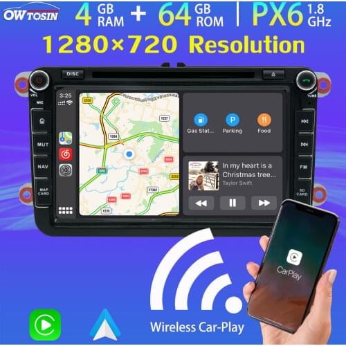 8" 1280*720P Android 10.0 Car DVD Multimedia Player For VW Passat Golf 5 6 Tiguan Eos Exeo Seat Altea Alhambra GPS Radio Carplay