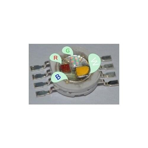 Free shipping 10 pcs 4W RGBW High Power LED Lamp Red Green Blue White Light 1W Per Chip 4w led chip rgbw 8 food led chip
