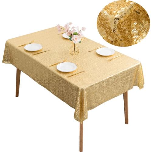 High-end Decorative Sequined Tablecloth Rose Gold/silver Wedding Banquet Rectangular Tablecloth Home Decoration Multicolor