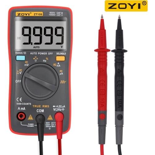 Digital Multimeter 9999 Counts True RMS Capacitance Resistance ZT109ZT111 electrical tools for electricians transistor tester