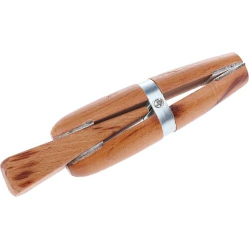 Jewellers Double Ended Wooden Ring Clamp With Thick Leather Lined Jaws Wedge Wooden Ring Clamp Leather Padding Jewelry Tools