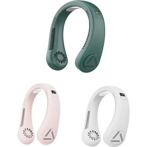 EAS-Portable Fan,Refrigeration Ice Sense Hanging Neck Fan,Mini Cooler Small Fan Electric Fan,for Outdoor Office Travel