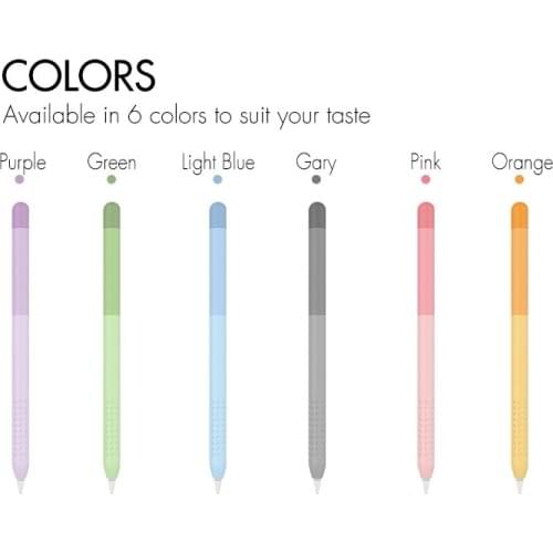 Pencil case Cartoon cute cover for Apple Pencil generation, new high-quality silicone protective cover, rainbow gradient color