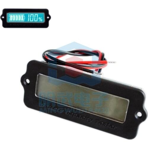 Blue/Green 12V LY6W Lead Acid Battery Capacity Indicator LCD Digit Display Meter Lithium Battery Power Detector Tester Voltmeter