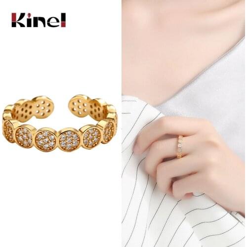 Kinel New Arrivals 925 Sterling Silver Zircon Stone Rings for Women Wedding Engagement Fashion Korea Jewelry Gift