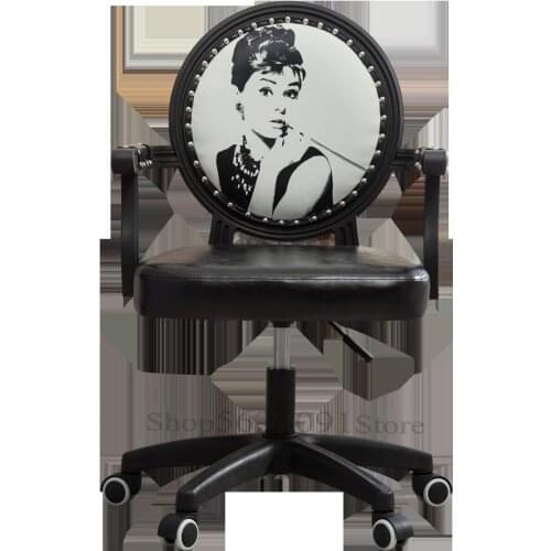 Computer Chair, Backrest, Household Swivel Chair, Dormitory, Study, Desk, Students Live Beauty Chair