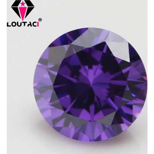 LOUTACI Strong Demand of CZ 5A Violent Color Cheap Wholesale Middle Size 2.7-7.5mm