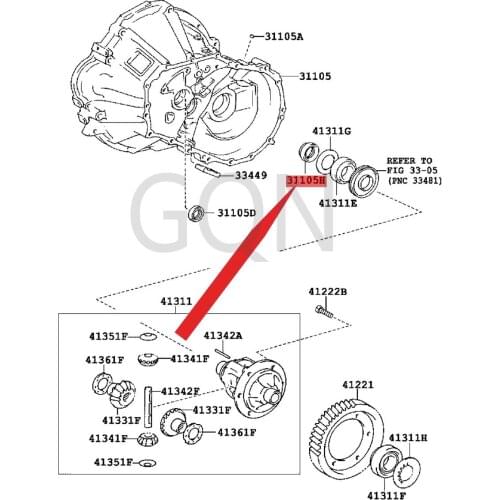 Oil seal (for drive axle housing) 2008-Toy ota YAR ISC ORO LLA PRO BOX half shaft oil seal front drive shaft right side oil seal