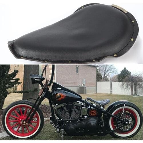 Motorcycle Solo Seat Spring Bracket Mounting Base PU leather Solo Saddle Seat for Motorcycle Spring Solo Seat Saddle