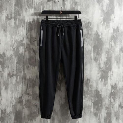 Mens new spring slacks Fitness Tracks Loose Hip Hop Tracks Jogger Tracks Mens Jogger Tracks Rear Pocket Plus 8XL