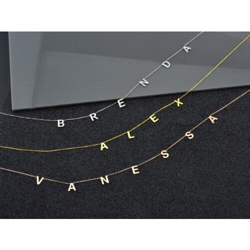 Initial Letter Name Necklace Jewelry Custom Name Necklace Family Name Sign Jewelry Letter Jewelry Dainty Letter Necklace Gifts