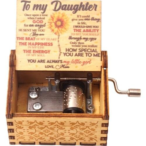 New handcranked music box, you are my sun theme song \Love Dad, Love Mom, Love Daughter, Love Wife\ Christmas Gift Birthday Gift