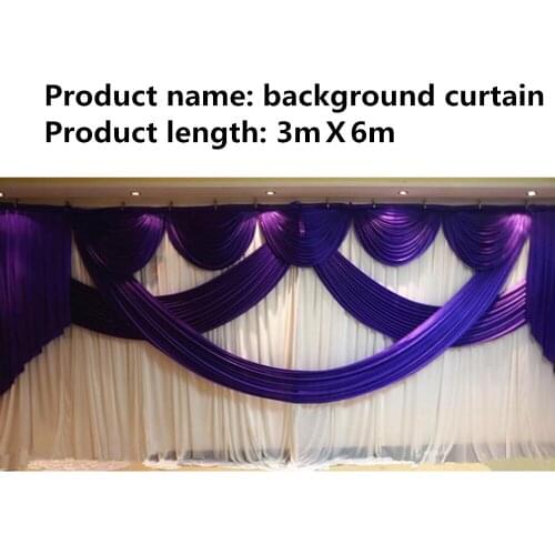 New Arrival Fashion 3 X 6 m Wedding Backdrop Centerpiece Swags Party Curtain Celebration Stage Backdrop Drapes Decoration Suppli